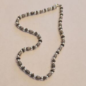 Napier Silver Tone Metal Beaded Necklace